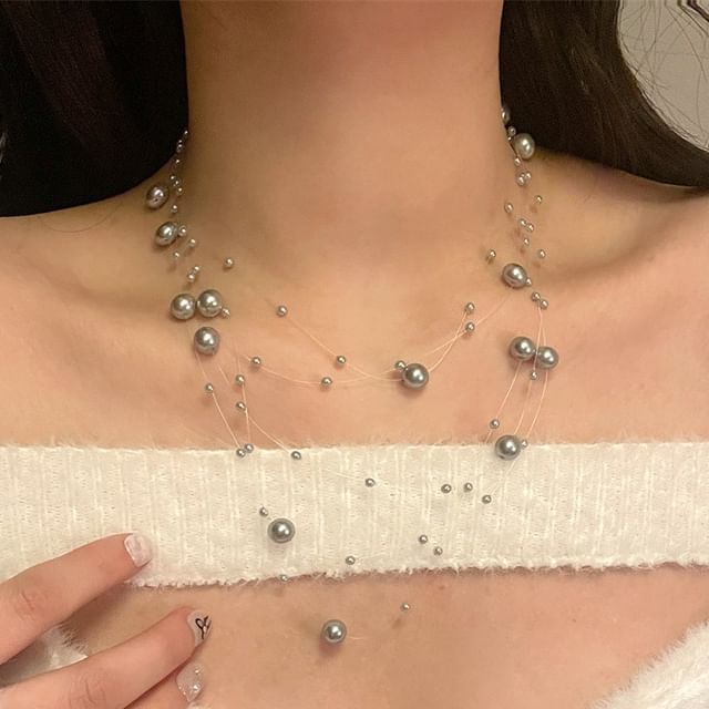 Chimerro-Faux Pearl Necklace