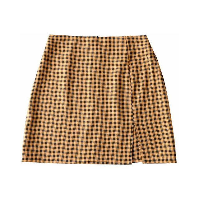 LexiLotte-Gingham Mini Skirt