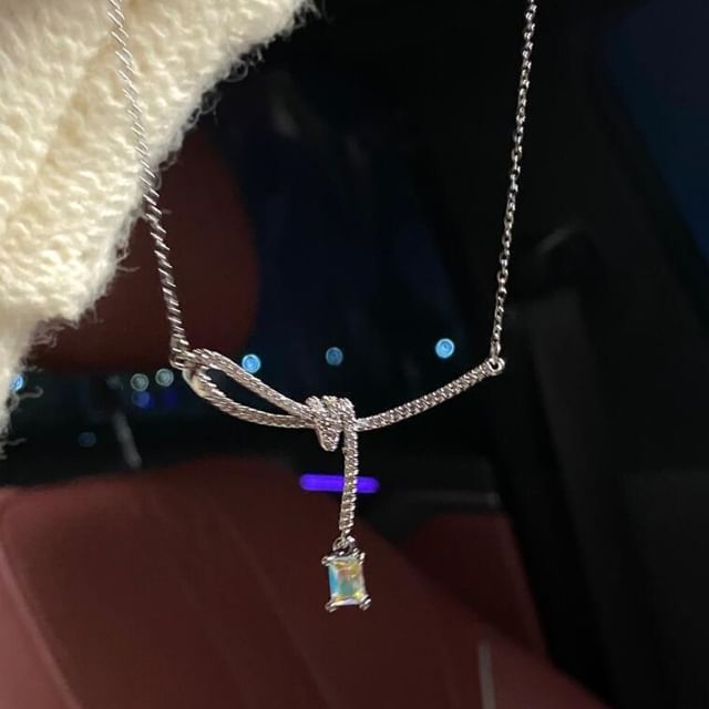 Gemsha-Rhinestone Pendant Necklace