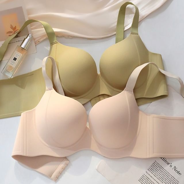 Gecko-Set of 2 Plain Seamless Wireless Bra