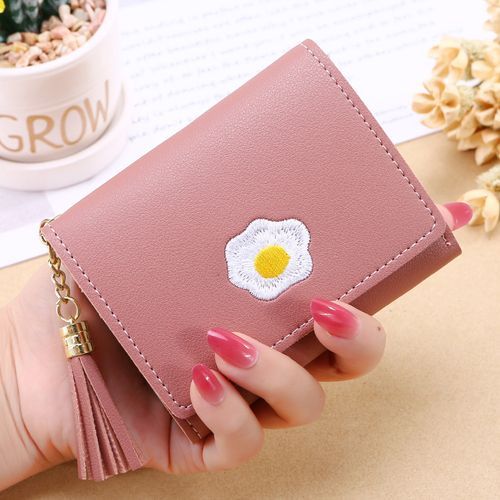 Hydrus - Egg Embroidered Faux Leather Wallet