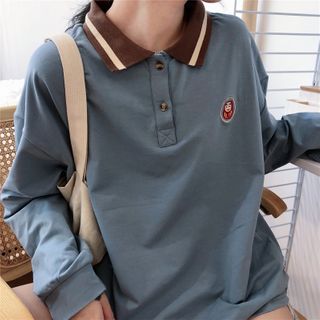 girls long sleeve polo