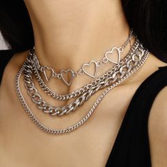 Seirios - Set of 4: Chunky Alloy Necklaces Seirios - Set of 4: Chunky Alloy Necklaces