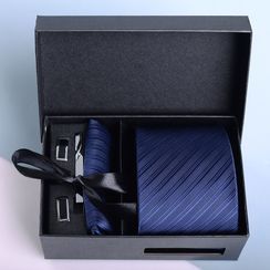 Prodigy - Set: Neck Tie + Tie Clip + Cufflink