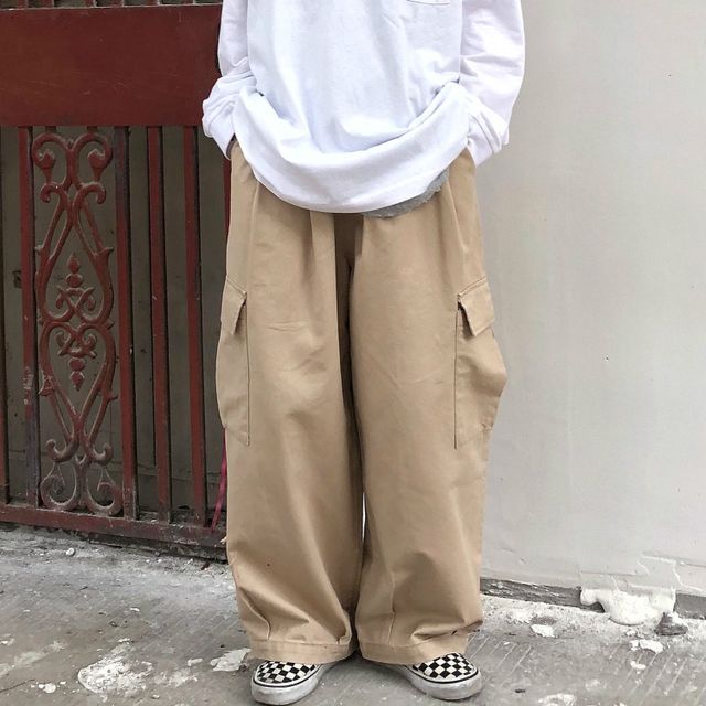 baggy wide leg cargo pants