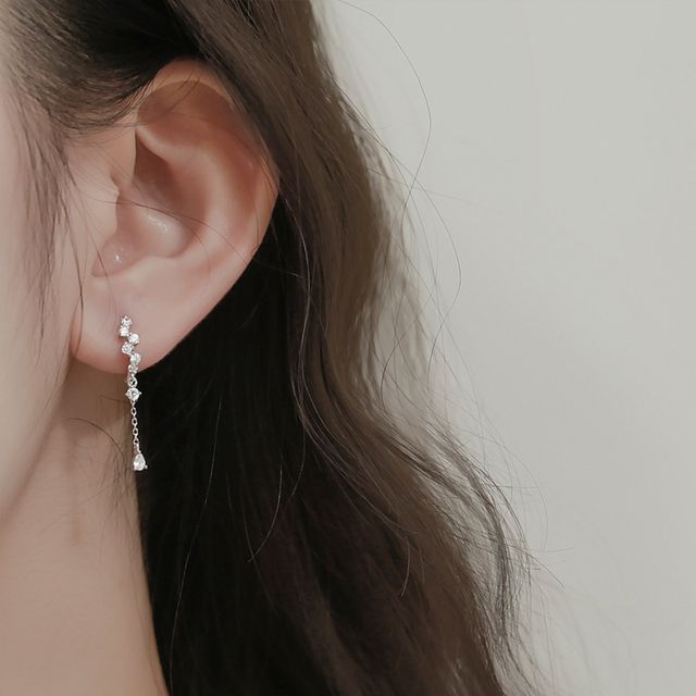 Gaya-Rhinestone Hoop Earring