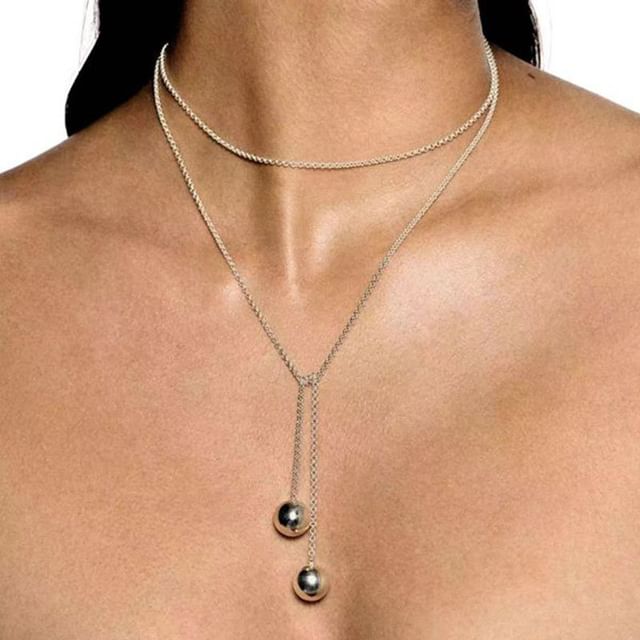 Panda Dama-Ball Layered Necklace
