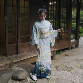 long sleeve kimono dress