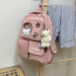 Mulgam - Bear PVC Paneled Backpack Mulgam - Bear PVC Paneled Backpack