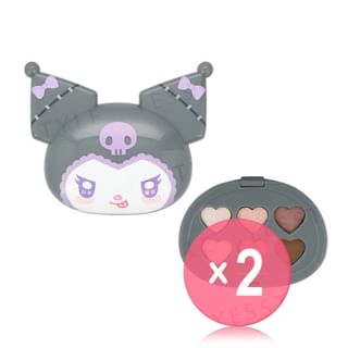 SHOBIDO - Sanrio Kuromi Multi-Palette Coral Pink 2pcs Bundle Set