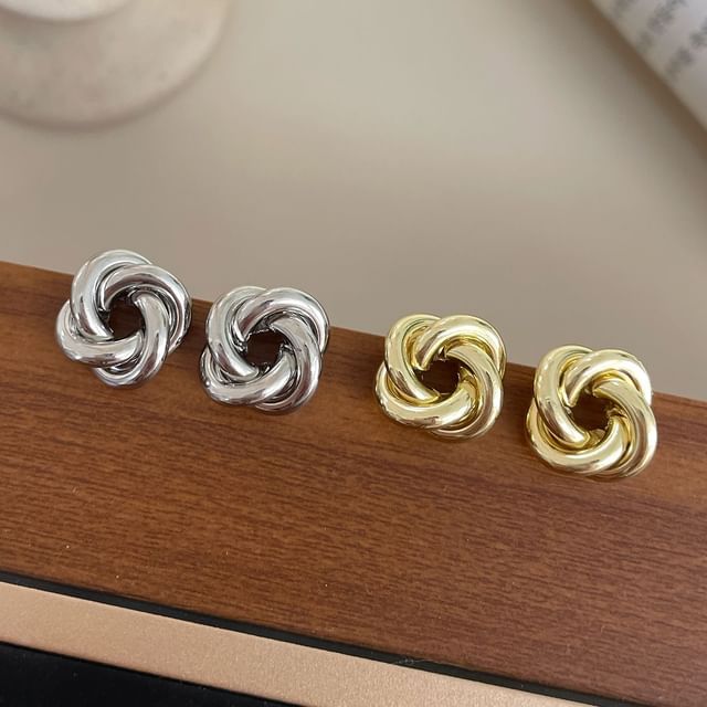 Rodiv-Knotted Stud Earring