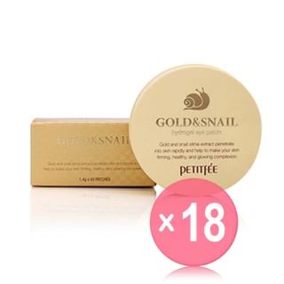 PETITFEE - Gold & Snail Hydrogel Eye Patch 60pcs (x18) (Bulk Box)