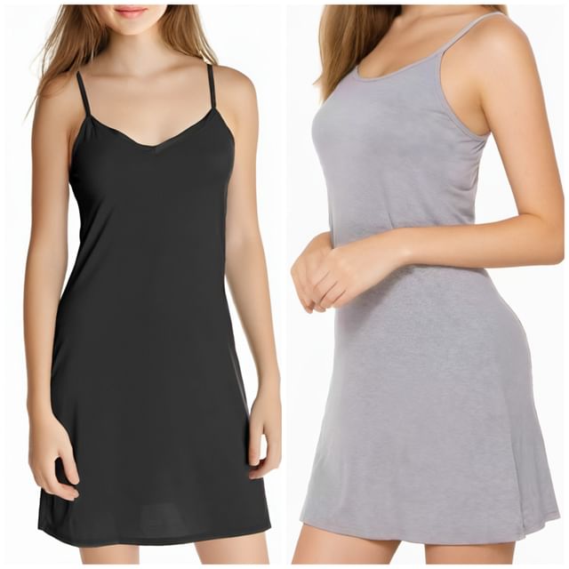 Cossita-Spaghetti Strap Plain Mini Bodycon Dress