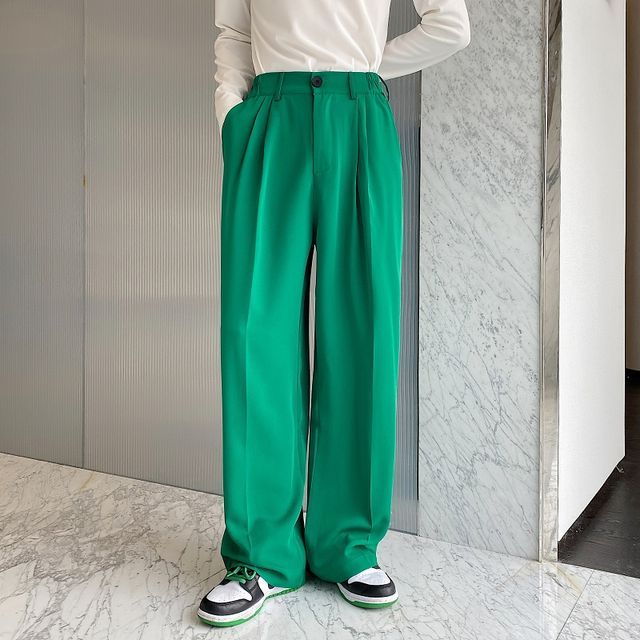 Bjorn - High Waist Wide Leg Dress Pants | YesStyle