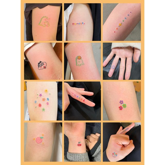 Pivoine 30 Pezzi: Tatuaggio Temporaneo Waterproof Cartoon