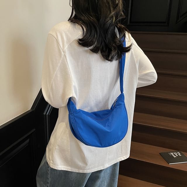 Melois-Textile Plain Crossbody Bag