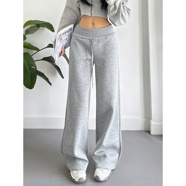 Maisee-Drawstring Waist Plain Baggy Sweatpants in 5 Colors