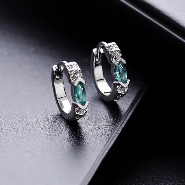 Lilafey-Rhinestone Hoop Earring