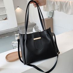 Bouhoser - Faux Leather Tote Bag