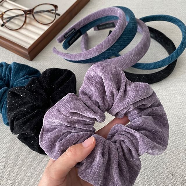 Kiren-Velvet Headband Scrunchie