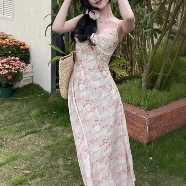 green emerald velvet dress Natalia Floral Maxi Dress Ivory/Red / L main image 0