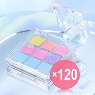 SheenEffect - 9-Color Glittery Chameleon Eyeshadow Palette - Neon (x120) (Bulk Box)