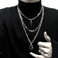 Banash - Set of 3: Cross Necklace Banash - Set of 3: Cross Necklace