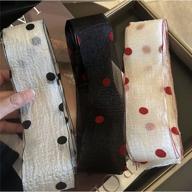 Porstina-Polka Dot Narrow Scarf