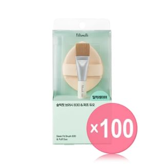 fillimilli - Sleek Fit Brush 830 & Puff Duo Set (x100) (Bulk Box)