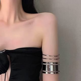 JVL-Layered Stainless Steel Open Armlet