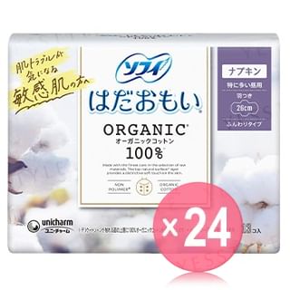 Unicharm - Sofy Organic Cotton Feminine Pads with Wings 26cm (x24) (Bulk Box)