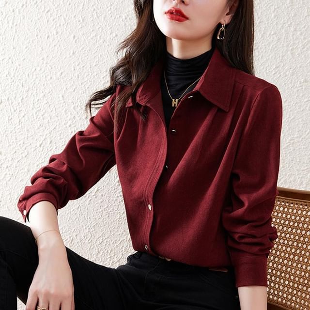 INEN-Long-Sleeve Plain Shirt
