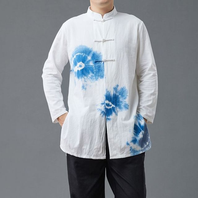 Sparrow Farm-Long-Sleeve Tie Dye Frog-Button Shirt