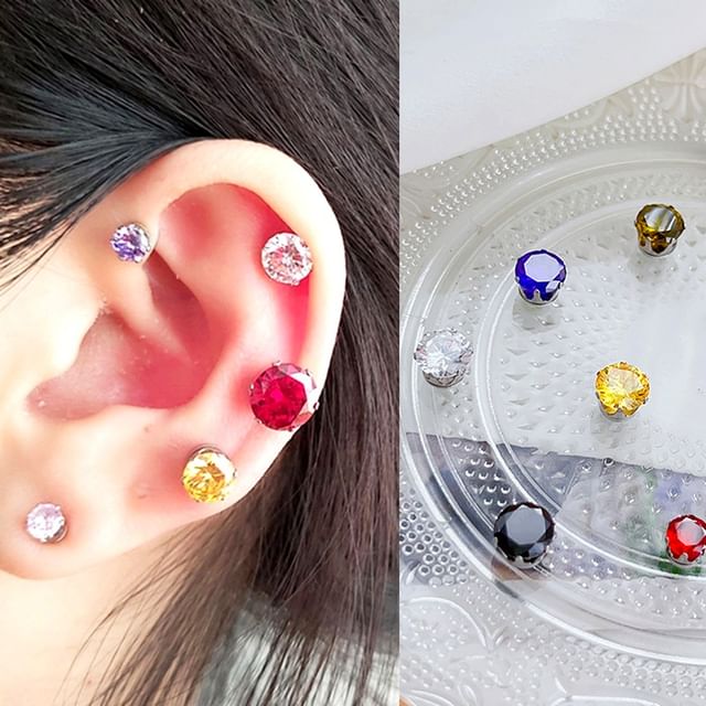 PANGU-Rhinestone Magnetic Stud Earring