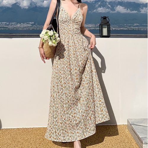 Floral Strappy Maxi Dress