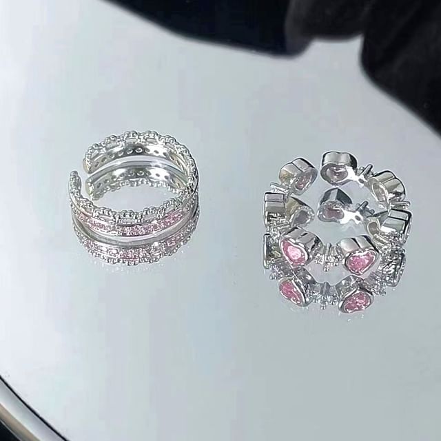 Chimerro-Rhinestone Open Ring