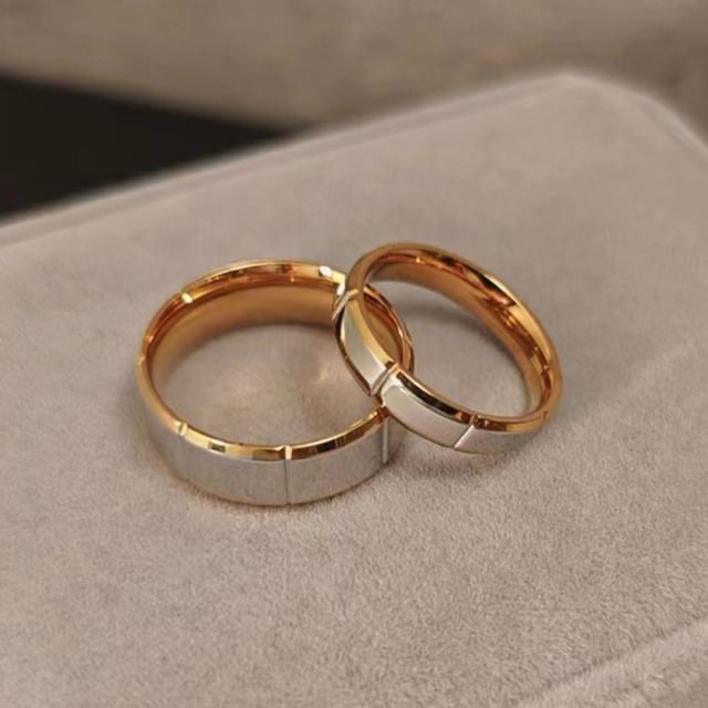 Prushia-Metal Two Tone Ring