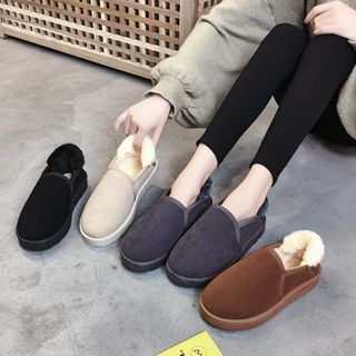 fleece lined slip on shoes