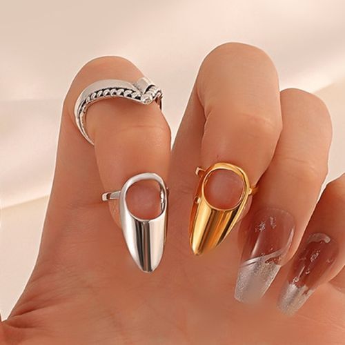 French Manicure with Bling & gold stripe on ring finger. | French manicure,  Nails, Manicure