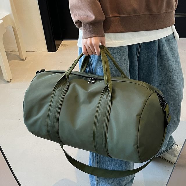Melois-Plain Barrel Duffel Bag
