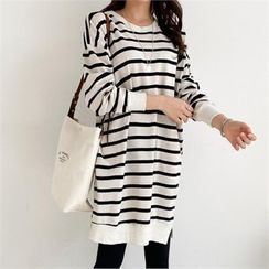 PIPPIN - Drop-Shoulder Stripe Dress PIPPIN - Drop-Shoulder Stripe Dress