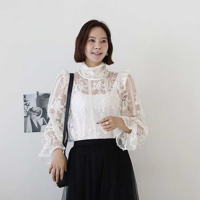 sheer blouse with camisole