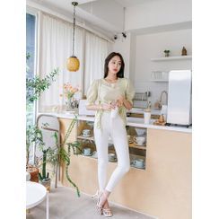 J-ANN - Hidden Band-Waist Skinny Pants J-ANN - Hidden Band-Waist Skinny Pants