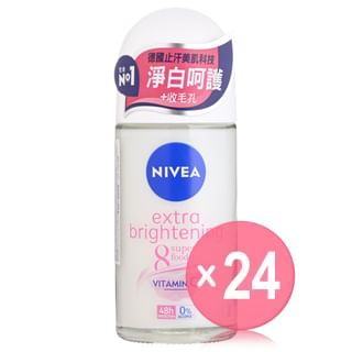 NIVEA - Extra Bright Radiant & Smooth 95% Purity Vitamin C Deodorant Roll On (x24) (Bulk Box)