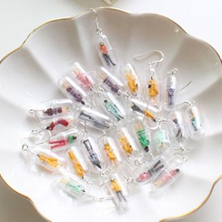 Kokyu - Miniature People Pill Capsule Earrings Kokyu - Miniature People Pill Capsule Earrings