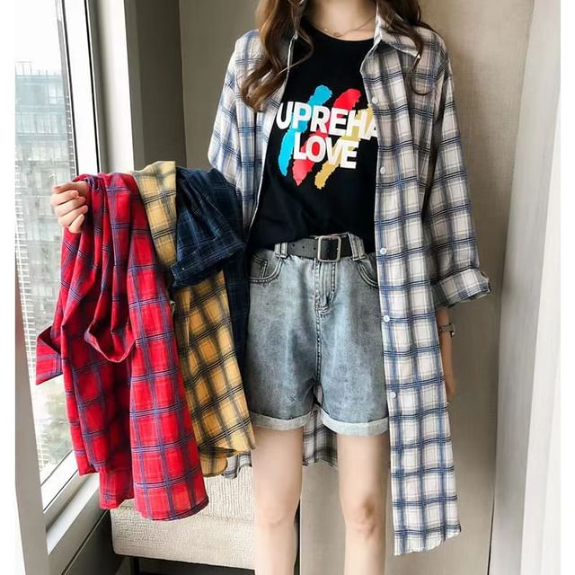 Everose-Plaid Shirt