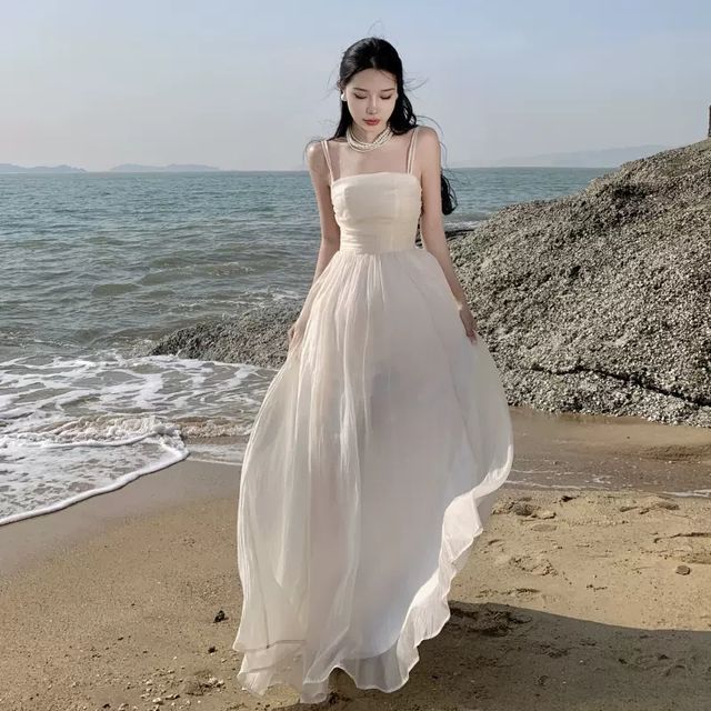 chinese dress ladies Ivory Double Layered Silk Dress main image 0