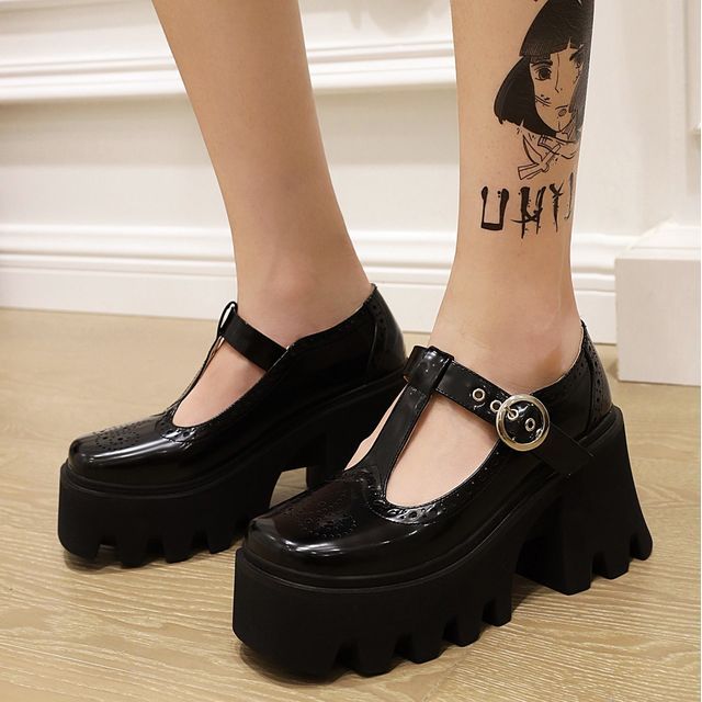 Megan - Platform T-Strap Mary Jane Shoes | YesStyle
