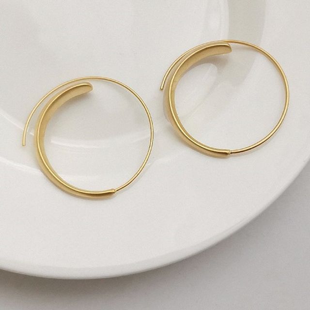 Forainer-Alloy Hoop Earring