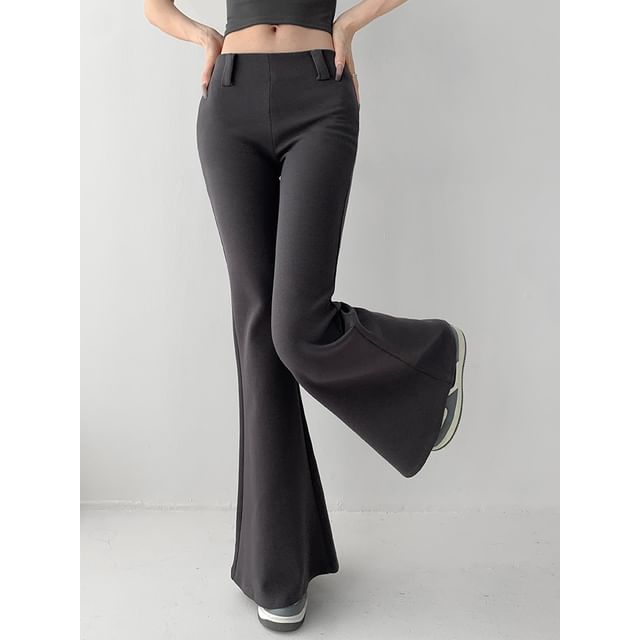 Shira-Low-Rise Flared Dress Pants